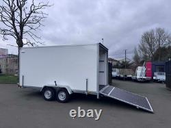 BRAND NEW 4M x 2M x 2M TWIN AXLE BOX TRAILER WITH RAMP DOOR 2700KG