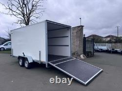 BRAND NEW 4M x 2M x 2M TWIN AXLE BOX TRAILER WITH RAMP DOOR 2700KG