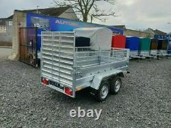 BRAND NEW 7.7 x 4.2 DOUBLE AXLE TRAILER WITH 40CM MESH AND A RAMP