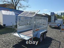 BRAND NEW 7.7 x 4.2 TWIN AXLE BORO TRAILER WITH 80CM MESH 750KG