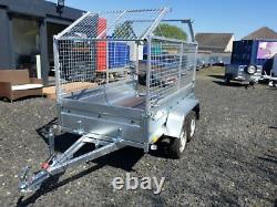 BRAND NEW 7.7 x 4.2 TWIN AXLE BORO TRAILER WITH 80CM MESH 750KG