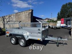 BRAND NEW 7,7ft x 4,2ft (B235) TWIN AXLE NIEWIADOW TRAILER WITH 40CM MESH 750KG