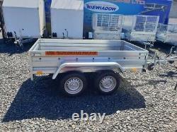 BRAND NEW 7,7ft x 4,2ft Niewiadow Twin Axle Flat Trailer 750KG