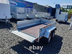 BRAND NEW 7,7ft x 4,2ft Niewiadow Twin Axle Flat Trailer 750KG