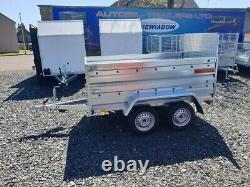 BRAND NEW 7,7ft x 4,2ft TWIN AXLE DOUBLE BROADSIDE TRAILER WITH RAMP