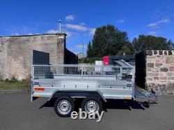 BRAND NEW 8,7ft X 4,2ft TWIN AXLE NIEWIADOW TRAILER WITH 40CM MESH AND A RAMP