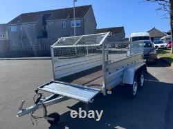 BRAND NEW 8,7ft X 4,2ft TWIN AXLE NIEWIADOW TRAILER WITH 40CM MESH AND A RAMP