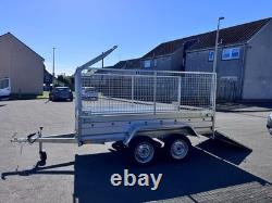 BRAND NEW 8,7ft x 4,2ft TWIN AXLE NIEWIADOW TRAILER WITH 80CM MESH AND RAMP 750K