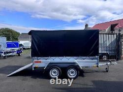 BRAND NEW 8,7ft x 4,2ft Twin Axle Niewiadow Trailer With Frame, Cover and Ramp