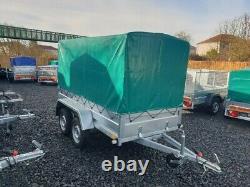 BRAND NEW 8,7ft x 4,2ft Twin Axle Niewiadow Trailer With Frame, Cover and Ramp