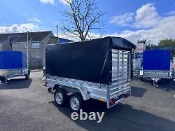 BRAND NEW 8,7ft x 4,2ft Twin Axle Niewiadow Trailer With Frame, Cover and Ramp