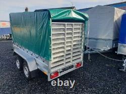 BRAND NEW 8,7ft x 4,2ft Twin Axle Niewiadow Trailer With Frame, Cover and Ramp