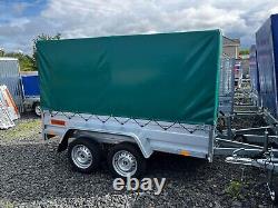 BRAND NEW 8,7ft x 4,2ft Twin Axle Niewiadow Trailer With Frame, Cover and Ramp