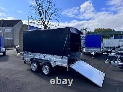 BRAND NEW 8,7ft x 4,2ft Twin Axle Niewiadow Trailer With Frame, Cover and Ramp