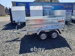 BRAND NEW 8.7x4.2 TWIN AXLE DOUBLE BROADSIDE AND RAMP BORO TRAILER 750KG