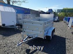 BRAND NEW 8.7x4.2 TWIN AXLE DOUBLE BROADSIDE AND RAMP BORO TRAILER 750KG