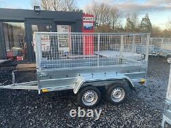 BRAND NEW MODEL 8.7x4.2 TWIN AXLE TRAILER WITH 80CM MESH 750KG