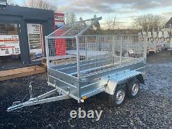 BRAND NEW MODEL 8.7x4.2 TWIN AXLE TRAILER WITH 80CM MESH 750KG
