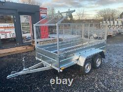 BRAND NEW MODEL 8.7x4.2 TWIN AXLE TRAILER WITH 80CM MESH 750KG