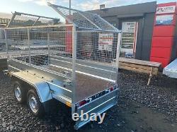 BRAND NEW MODEL 8.7x4.2 TWIN AXLE TRAILER WITH 80CM MESH 750KG