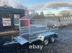 BRAND NEW MODEL 8.7x4.2 TWIN AXLE TRAILER WITH 80CM MESH 750KG