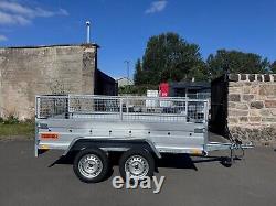 BRAND NEW NIEWIADOW 7,7FT x 4,2FT TWIN AXLE TRAILER WITH 40CM MESH
