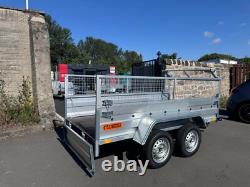 BRAND NEW NIEWIADOW 7,7FT x 4,2FT TWIN AXLE TRAILER WITH 40CM MESH
