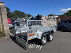 BRAND NEW NIEWIADOW 7,7FT x 4,2FT TWIN AXLE TRAILER WITH 40CM MESH