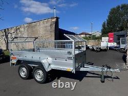 BRAND NEW NIEWIADOW 7,7FT x 4,2FT TWIN AXLE TRAILER WITH 40CM MESH