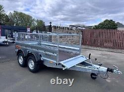 BRAND NEW ZASLAW 265TH 8FT x 4FT TWIN AXLE TRAILER WITH 40CM MESH 2000KG