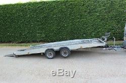 BRIAN JAMES HIMAX TWIN AXLE TILT 3.5 ton Car Trailer + Manual Winch (£5k new)