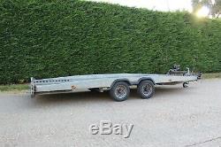 BRIAN JAMES HIMAX TWIN AXLE TILT 3.5 ton Car Trailer + Manual Winch (£5k new)