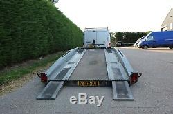 BRIAN JAMES HIMAX TWIN AXLE TILT 3.5 ton Car Trailer + Manual Winch (£5k new)