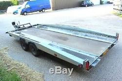 BRIAN JAMES HIMAX TWIN AXLE TILT 3.5 ton Car Trailer + Manual Winch (£5k new)