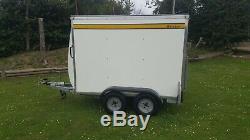 Bateson 160v Twin Axle Braked Box Trailer Ramp 1300kg Gross Motorbike