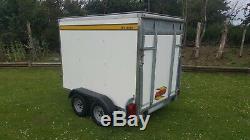 Bateson 160v Twin Axle Braked Box Trailer Ramp 1300kg Gross Motorbike