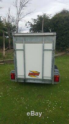 Bateson 160v Twin Axle Braked Box Trailer Ramp 1300kg Gross Motorbike