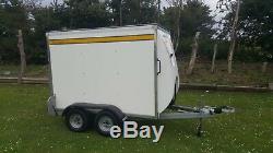 Bateson 160v Twin Axle Braked Box Trailer Ramp 1300kg Gross Motorbike