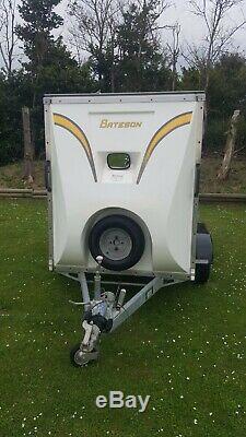 Bateson 160v Twin Axle Braked Box Trailer Ramp 1300kg Gross Motorbike