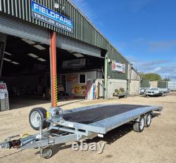 Bateson 355B 5m x 2.1m 3500kg Twin Axle Beaver Tail Car Trailer, Winch & Ramps