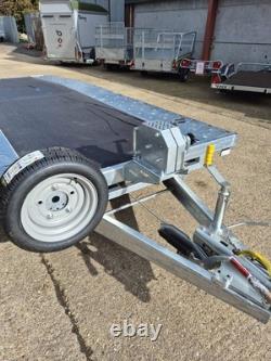 Bateson 355B 5m x 2.1m 3500kg Twin Axle Beaver Tail Car Trailer, Winch & Ramps