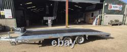 Bateson 355B 5m x 2.1m 3500kg Twin Axle Beaver Tail Car Trailer, Winch & Ramps