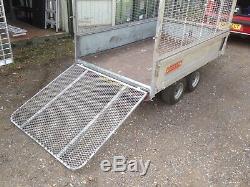 Bateson 720 Caged Unbraked 750kg Twin Axle Narrow Trailer 7 X 4 Bed With Winch