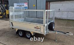 Bateson 720 Unbraked Twin Axle Trailer 7' x 4' 750kg GVW Mesh Sides & Ramp