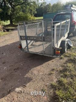 Bateson 720 Unbraked Twin Axle Trailer 7' x 4' 750kg GVW Mesh Sides & Ramp