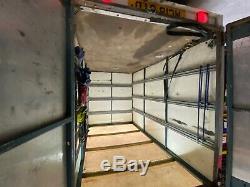 Bateson 8x4 twin axle box trailer tow a van rear barn doors