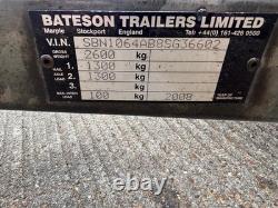 Bateson Plant Trailer 10x6 Twin Axle Flatbed 2600KG
