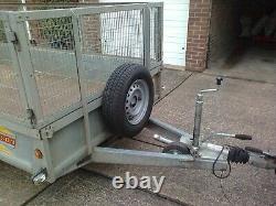 Bateson twin axle, braked trailer 3m x 1.5m 10ft x 5 ft mesh sides+tailgate ramp