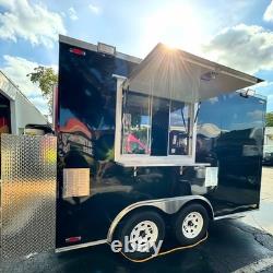 Black Twin Axle Catering Trailer Mobile Street Food Business Unit