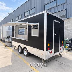 Black Twin Axle Mobile Catering Trailer Large Serving Hatch Street Food